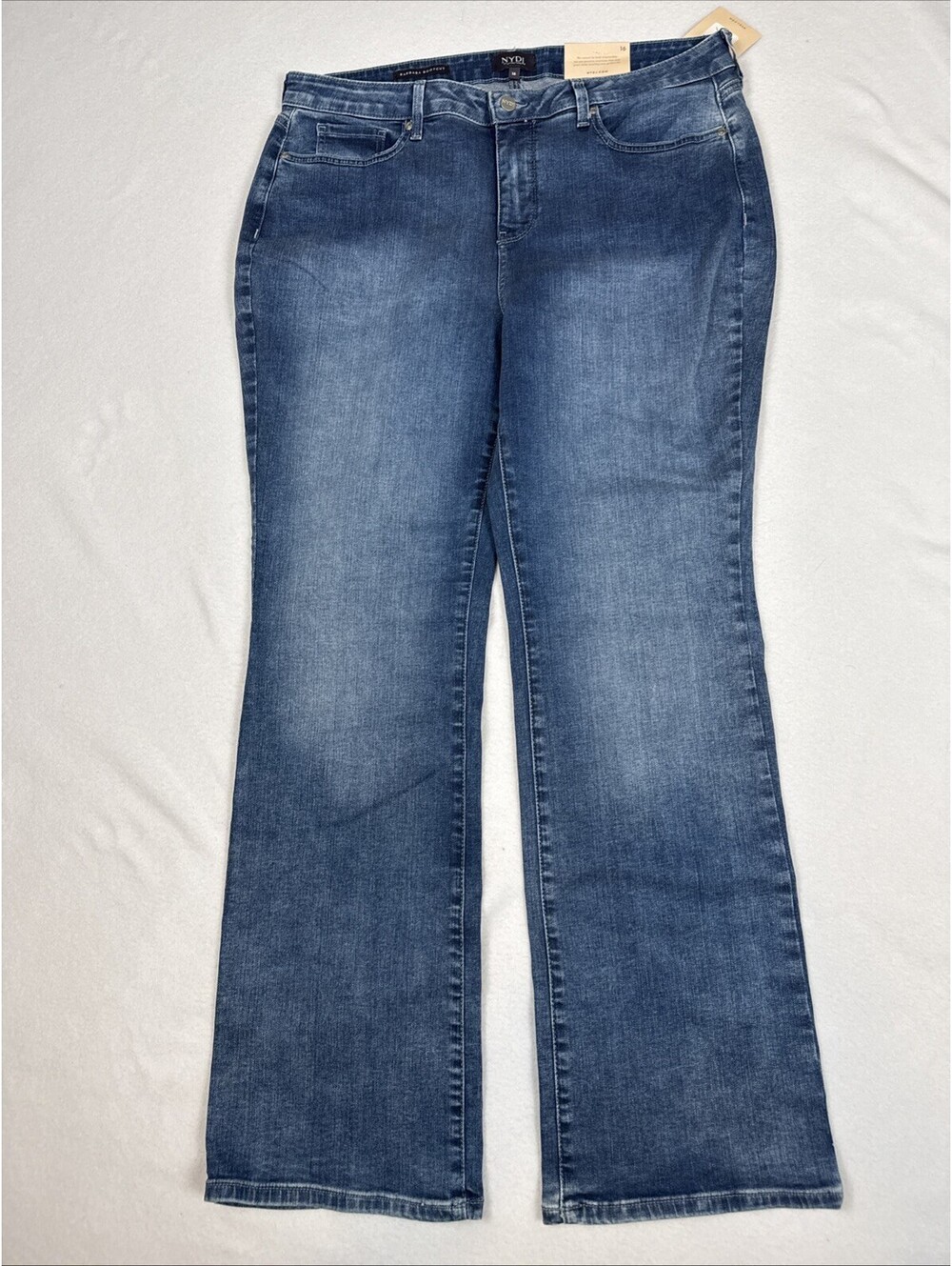 NYDJ Barbara Bootcut Jeans Womens Size 16 / 36x31 Medium Wash Denim NWT